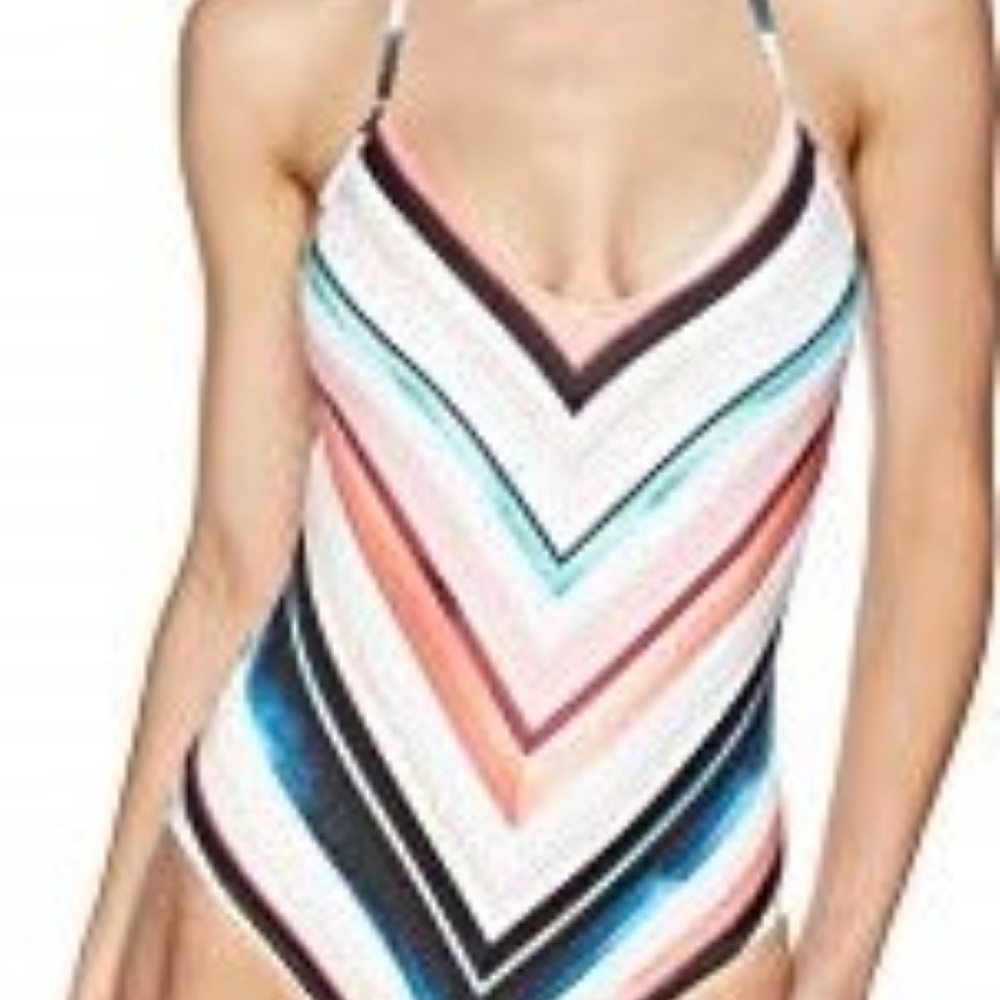 NWOT La Blanca Meridian Miter Striped 1 pc  6